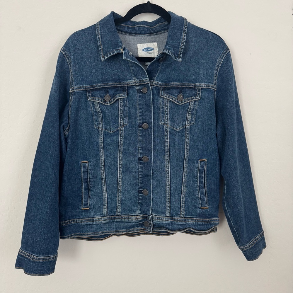 Old Navy Women's Classic Blue Jean Jacket - XL